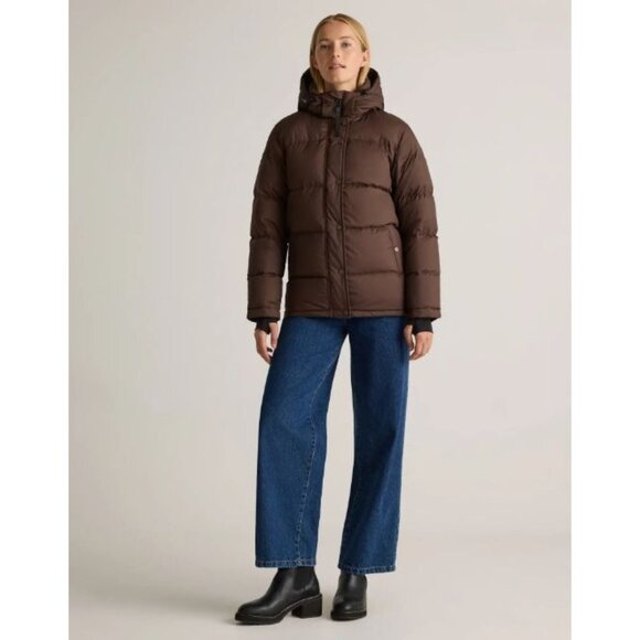 Quince Jackets & Blazers - Quince Responsible Down Puffer Jacket Hot Fudge Womens Size S Minimalist Warm